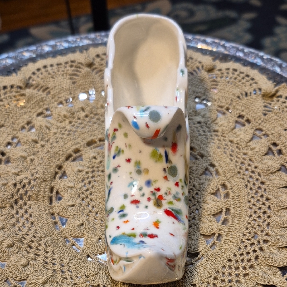 Colorful Ceramic Splatterware Shoe - Picture 6 of 10